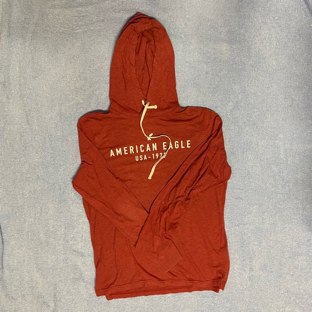 American Eagle Outfitters Rust Red T-Shirt Hoodie